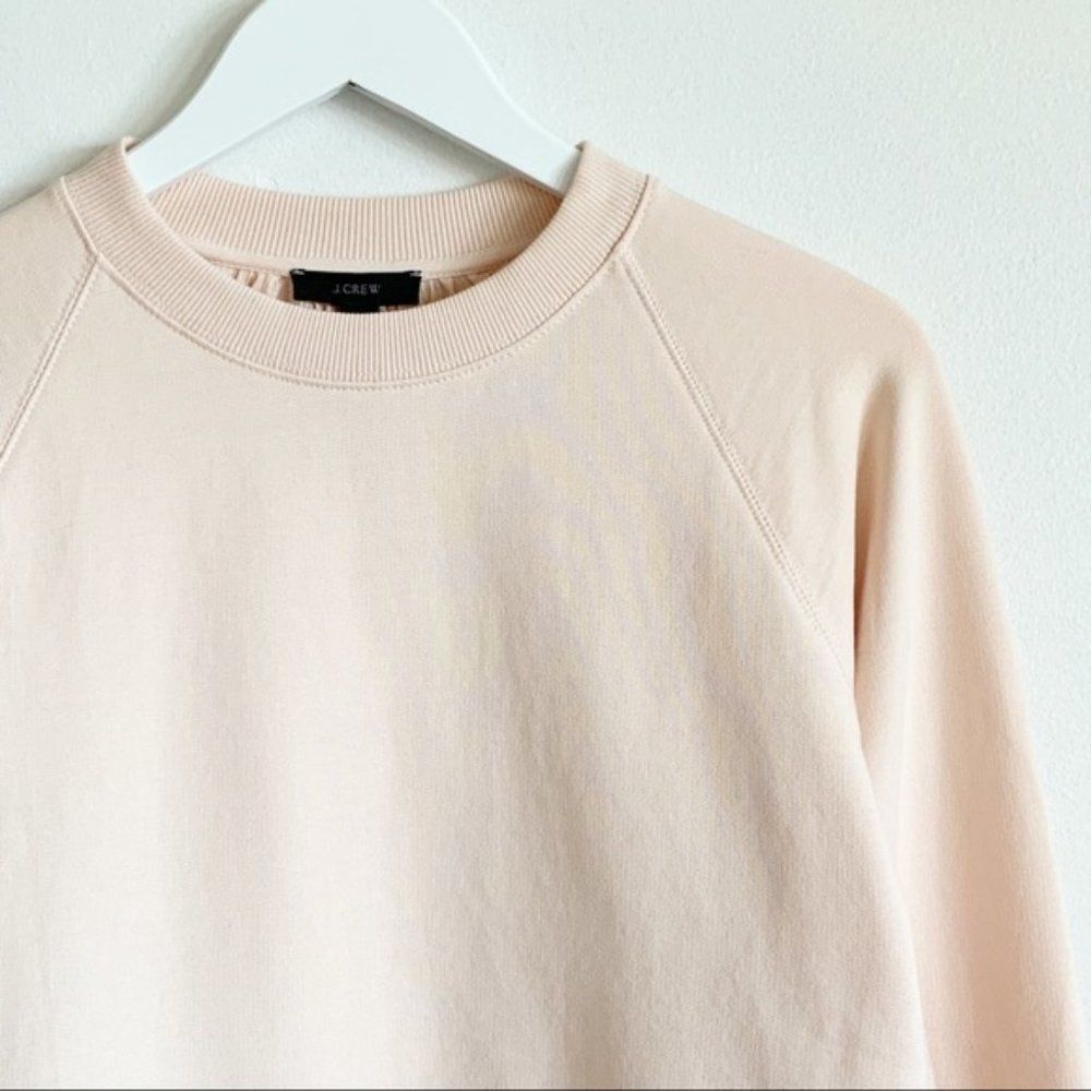 New J. Crew Eyelet Back Sweatshirt Peach Small S Patel Pink - Picture 5 of 9